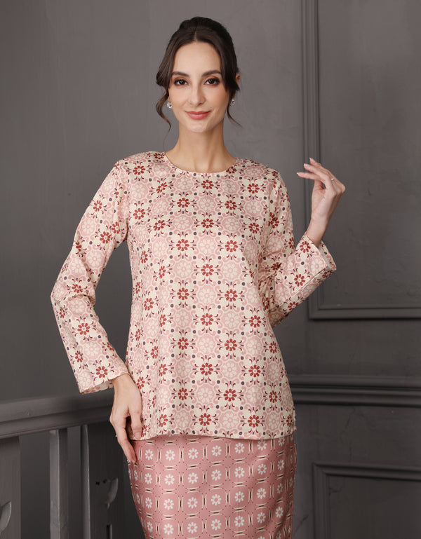 BAJU KURUNG KEDAH KINSLEE (CARNATION PINK)